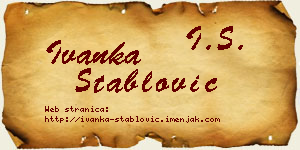 Ivanka Stablović vizit kartica